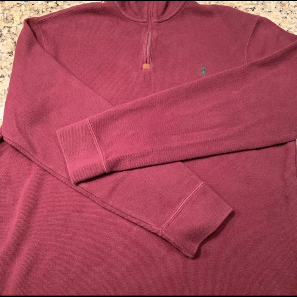 Men’s Polo Quarter Zip. Size M